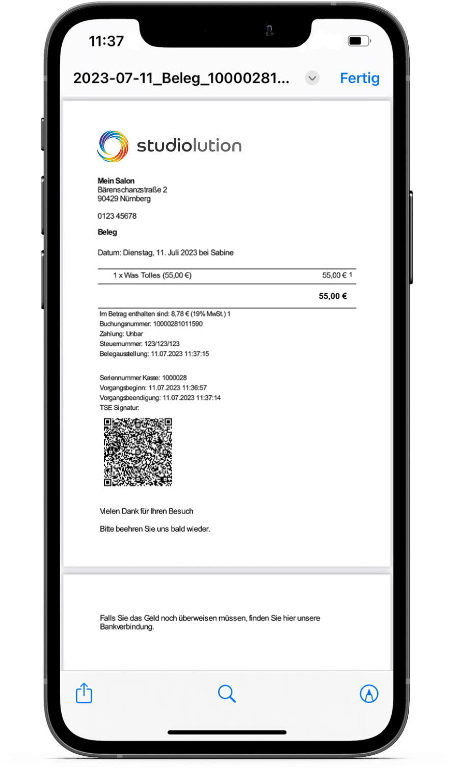 Het eenvoudige kassasysteem voor studio's, salons, praktijken en