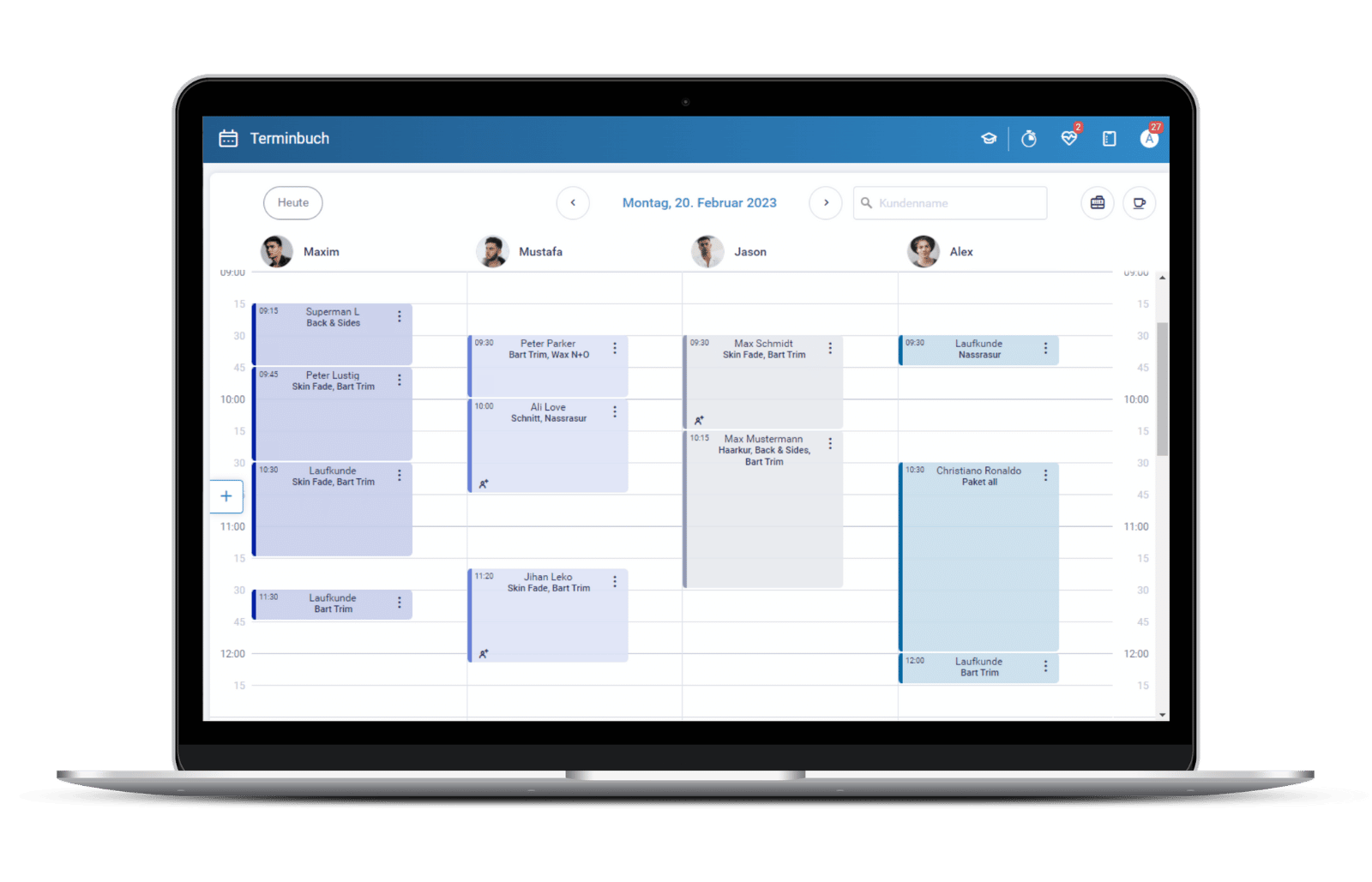 scheduling & POS Software for barber studiolution